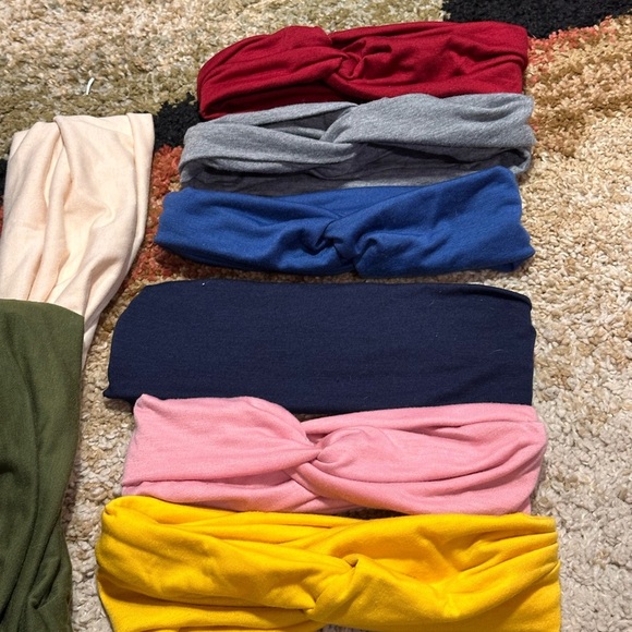 Colorful Knotted Headband Set of 8 can be worn variety of ways - Picture 1 of 4